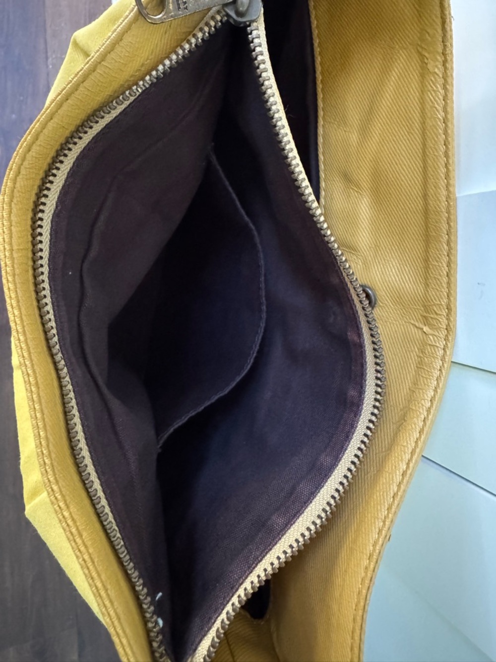 BURBERRY Blue Label Vintage Cotton Canvas Crossbody/ Messenger Bag Mustard - Picture 7 of 13